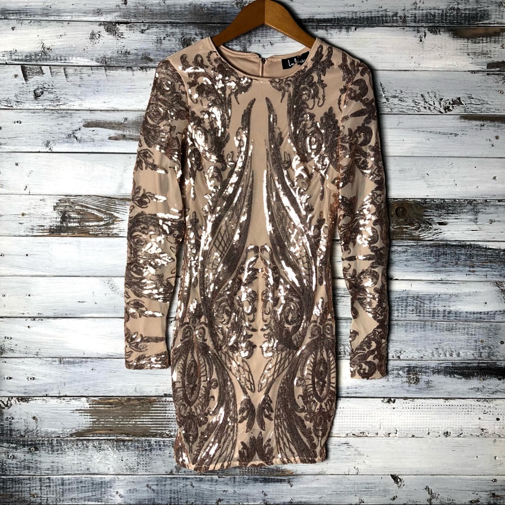 Lulu’s Gold Sequin Bodycon